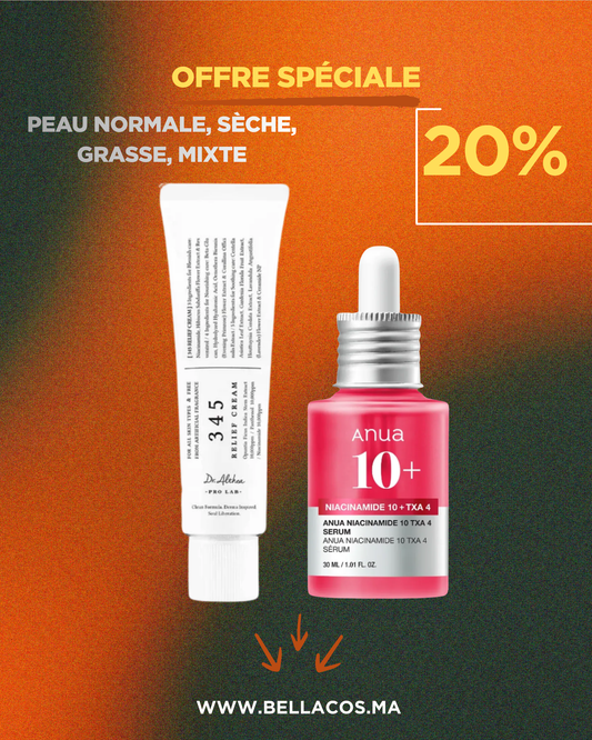 Pack Dr.Althea 345 Relief Cream + Niacinamide 10% + TXA 4% Serum