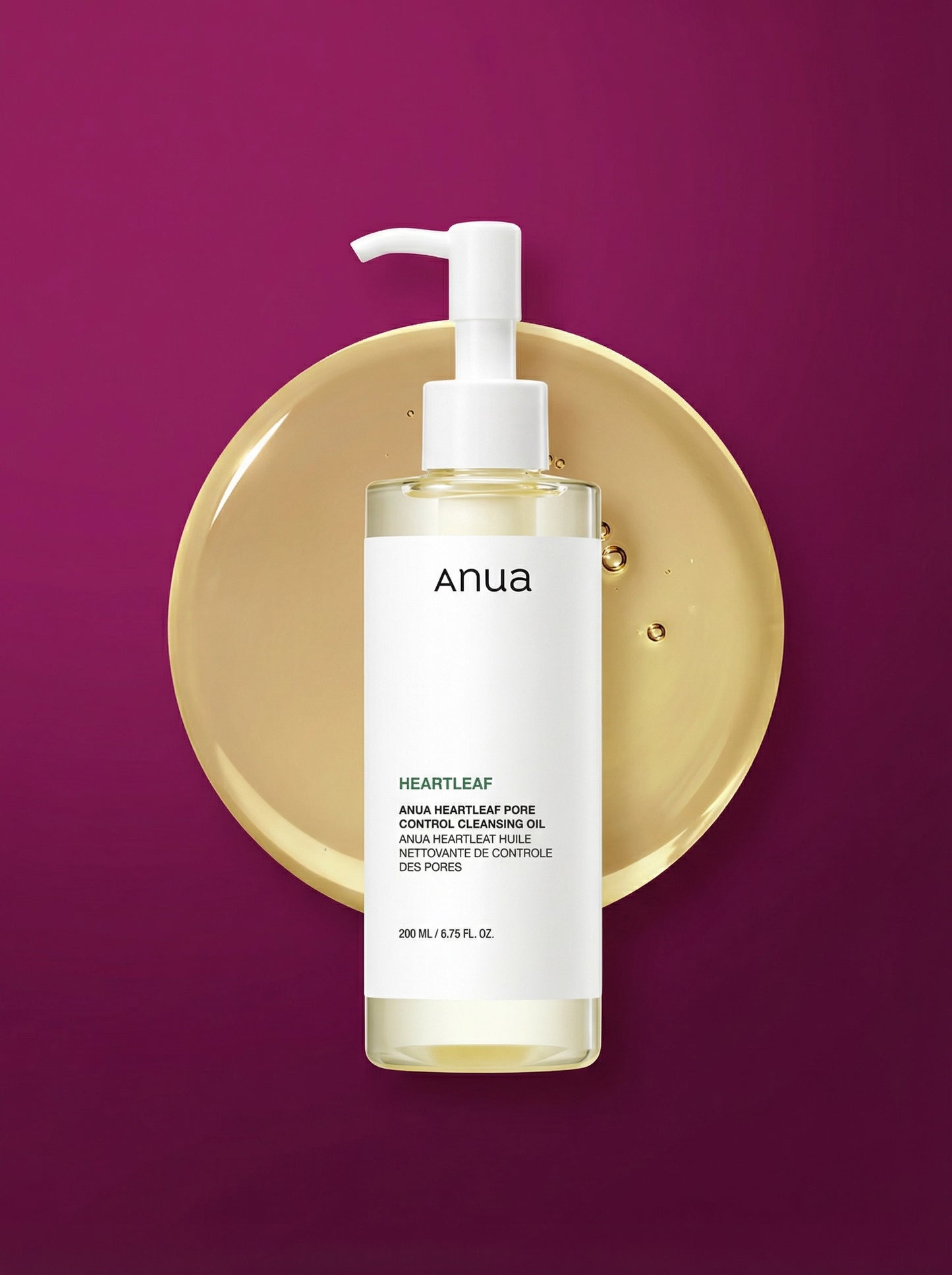 ANUA - Heartleaf Pore Control Cleansing Oil - Huile nettoyante démaquillante 200ml