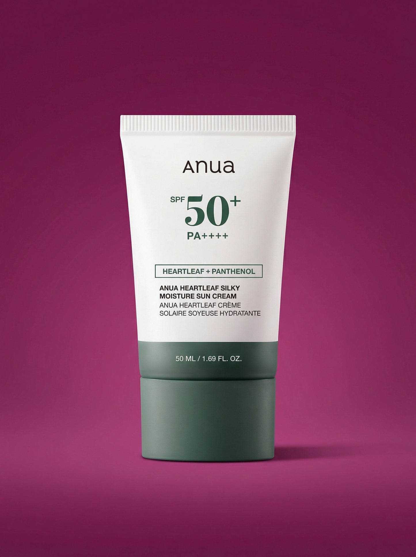ANUA - Heartleaf Silky Moisture Sun Cream SPF 50+ PA++++